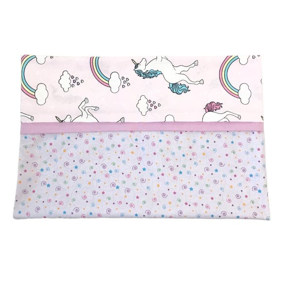 Toddler Pillow Case, Brand New Handmade Toddler Pillowcase with a Unicorn Trim - Picture 3 of 4